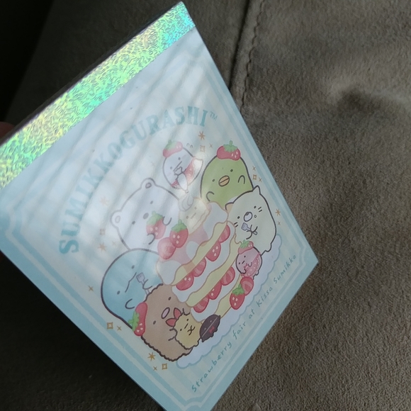 San-X Sumikko Gurashi strawberry fair mini memo pad - Cake - Picture 2 of 5